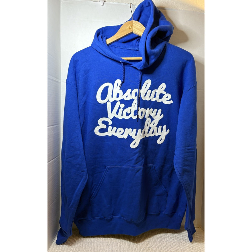 Absolute Victory Everyday Graphic Royal Blue Men’s Pullover Hoodie Size XL